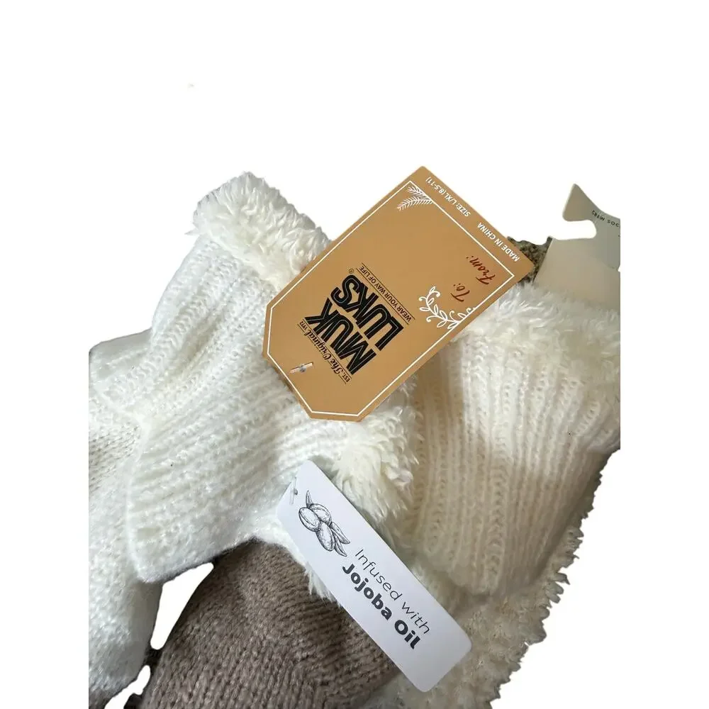 NWT Cozy Boot Socks Aerie etc Brown Cream One Sz Gift Fall Cabincore